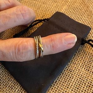 David Yurman “X” crossover band ring size 6.5